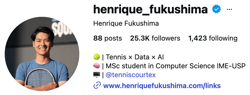 Perfil do Instagram de Henrique Fukushima — seguidores e publicações